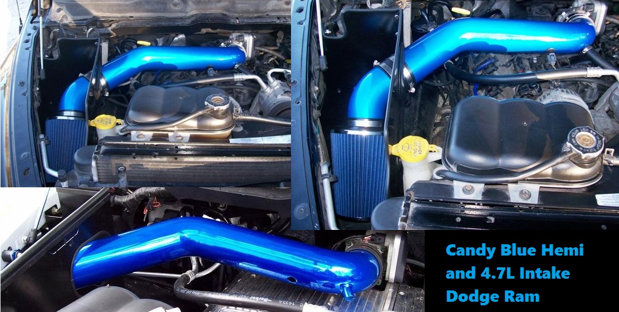 3SP Powdercoated Short Intake System 02-08 Dodge Ram 3.7L V6 - Click Image to Close